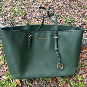 Michael Kors Forest Green Tote Bag